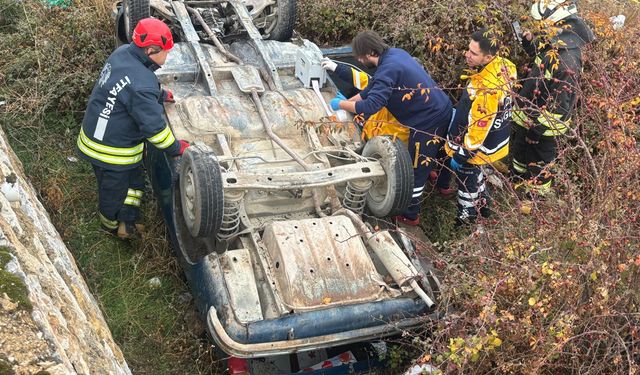 Konya'da otomobil şarampole devrildi: 1 ölü