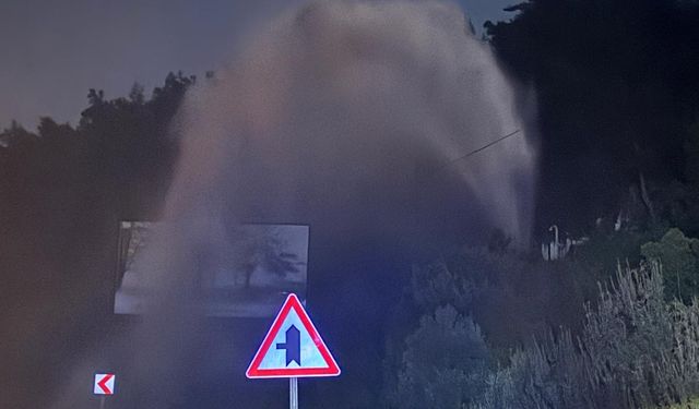 Bodrum'da ana isale hattı patladı