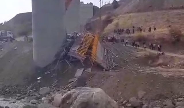 Diyarbakır Kulp’ta Viyadük İnşaatında İskele Çöktü: İşçiler Yaralandı