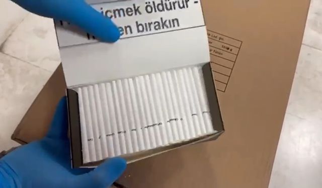 Kaçak tütün ile boş makaron TIR'da ele geçirildi