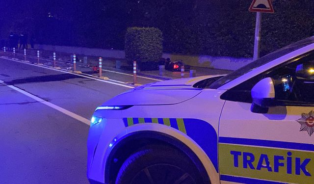 Motosiklet yolun karşısına geçmek isteyen yayaya çarptı