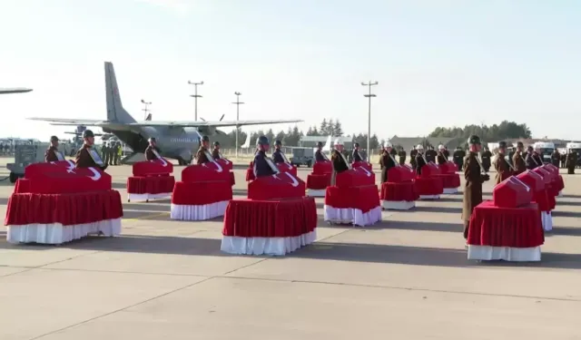 Şehit Akın Karakuş için Kocaeli havalimanında tören yapıldı