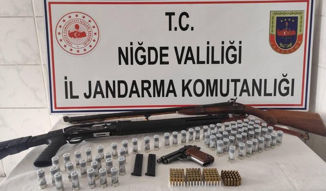 Niğde'de ruhsatsız silah operasyonu!