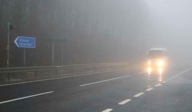 Bolu Dağı'nda yağmur ve sis!