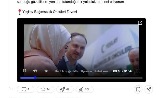 Emine Erdoğan’dan Bağımsızlık Öncüleri Zirvesi paylaşımı