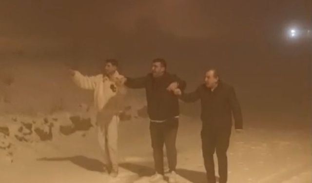 Uludağ'a kar yağışını horonla kutladılar