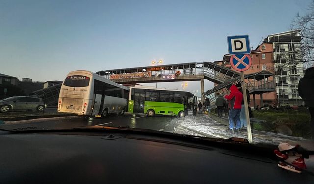 Zonguldak'ta buzlanma zincirleme kazaya yol açtı