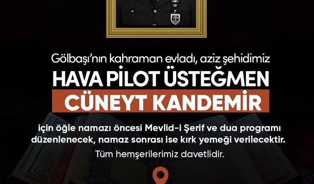 Gölbaşı'nda şehite vefa!