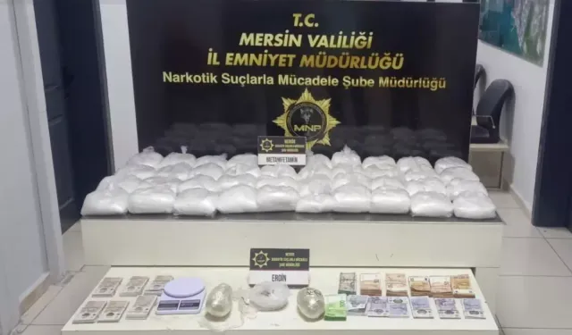 Mersin'de 40 kilo eroin bulundu