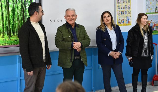 Başkan Şahin’den Kıbrısköy İlkokulu’na anlamlı ziyaret
