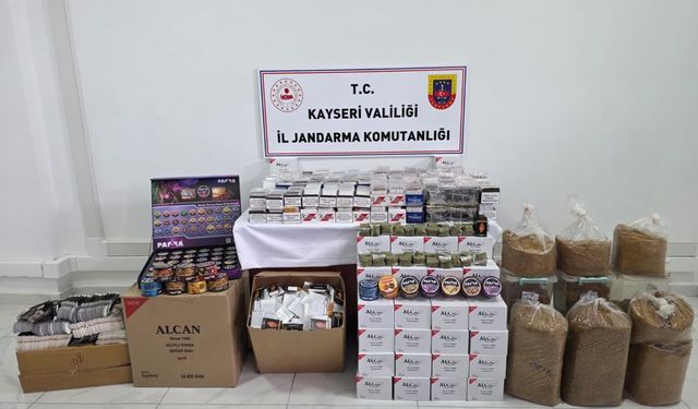 Kayseri'de 26 bin 240 kaçak tütün ele geçirildi