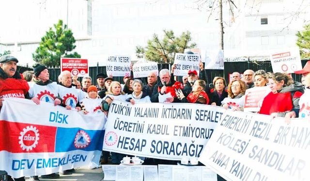 Emekliler TÜİK Önünde İsyanda