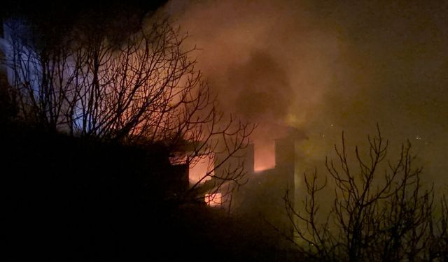 Bursa'da 2 katlı binada yangın