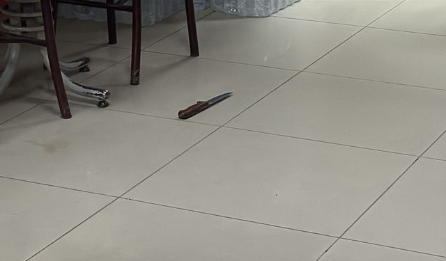 Çayevinde bıçaklı saldırı kamerada