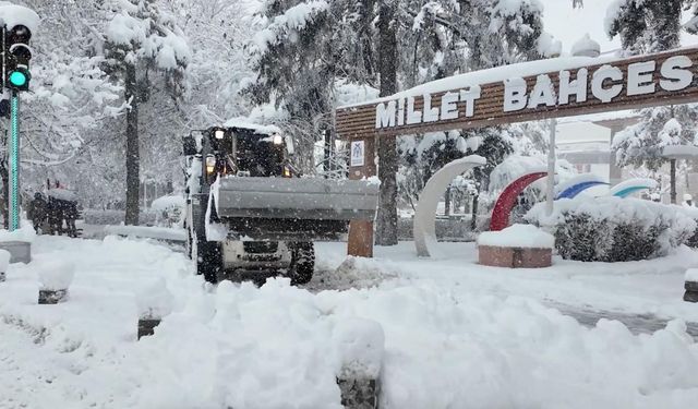 Erzincan'da kar kalınlığı 30 santimetreye geldi!