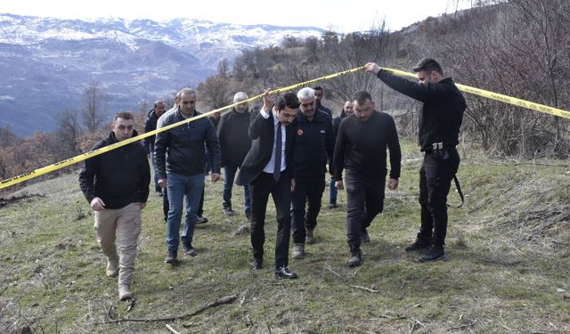 Heyelan yaşanan köyde detaylı inceleme