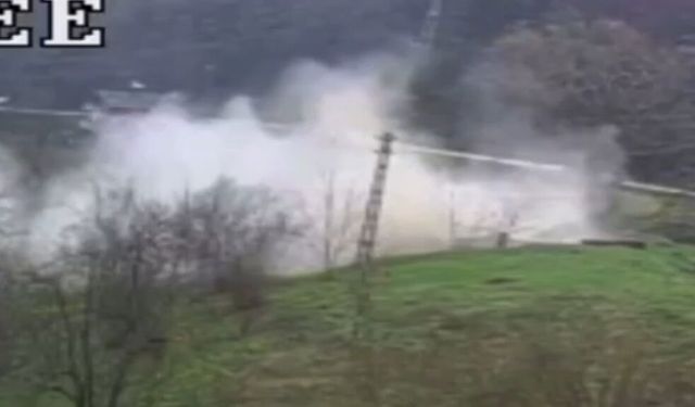 Kastamonu'da heyelan nedeniyle 2 katlı ev çöktü