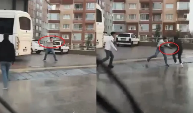 Ankara’da Pompalı Tüfekli Sokak Kavgası Kamerada