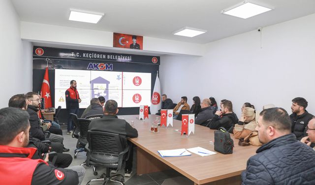 Keçiören Belediyesi Personeline Yangın ve Afet Eğitimi