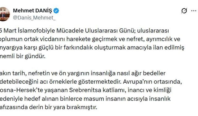 " İslamofobi ile mücadele, insanlığın ortak sorumluluğudur"