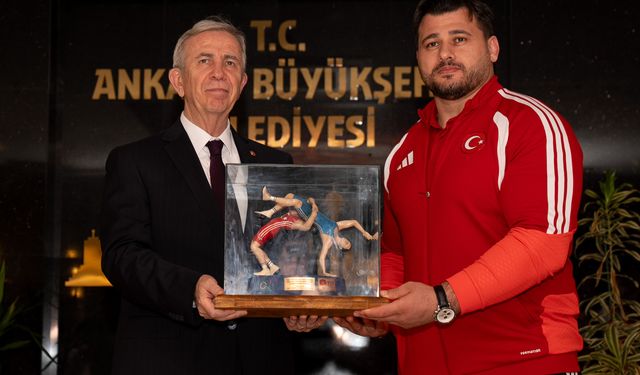 ABB Başkanı Mansur Yavaş, Avrupa'da madalya alan milli sporcuları ağırladı!