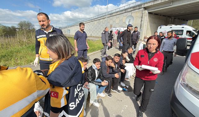 Bartın’da feci kaza: 46 yaralı
