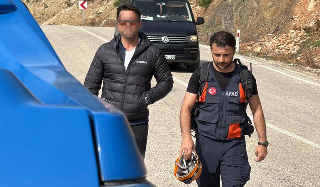 Dağda yolunu kaybetti, dronla bulundu