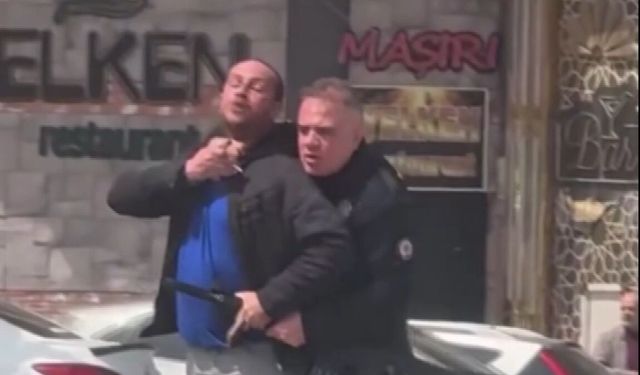 Pompalı tüfekle yürüyen kişi gözaltında!