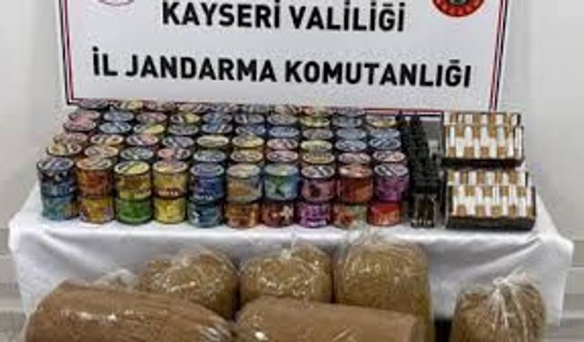 Kayseri’de yolcu otobüsünde uyuşturucu hap ve kaçak tütün ele geçirildi