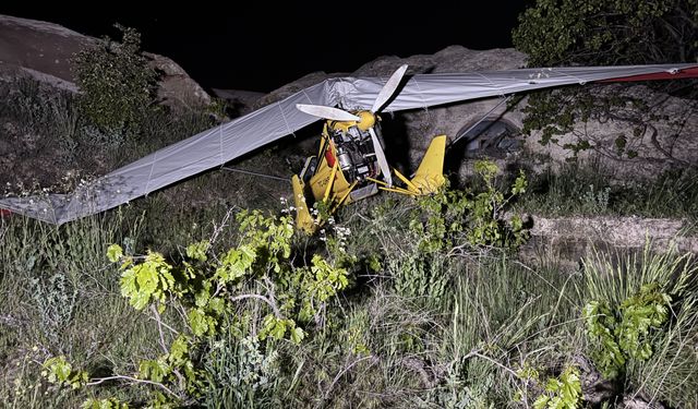 Nevşehir’de Microlight Zorunlu İniş Yaptı