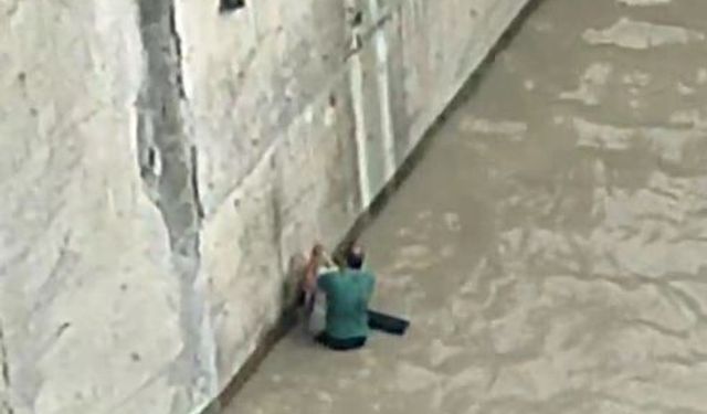 10 metreden dereye atladı,küçük Eslem'i hayata bağladı