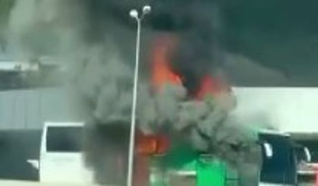 Amasya'da yolcu otobüsü alev aldı