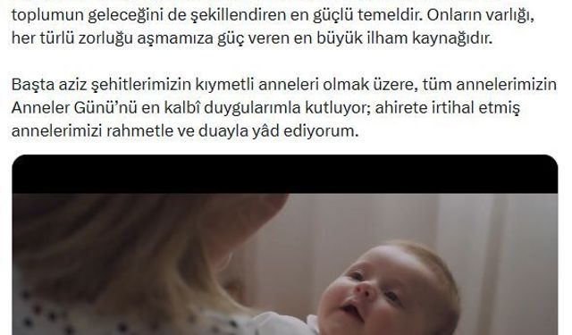 Burhanettin Duran’dan Anneler Günü Mesajı