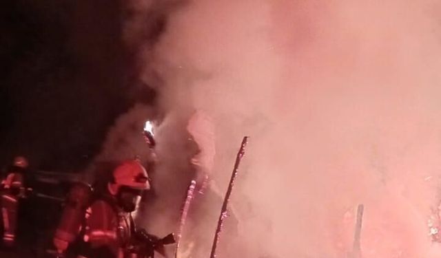 Bursa'da barakada çıkan yangın söndürüldü