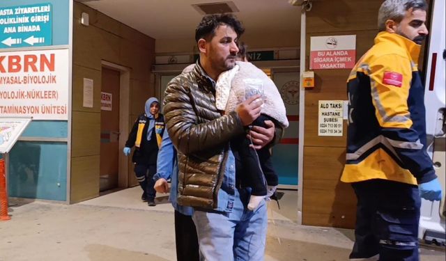 Bursa'da merdivenden düşen Güllüzar bebek, yaralandı