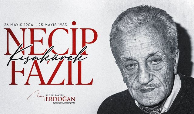 Erdoğan, Necip Fazıl Kısakürek'i andı