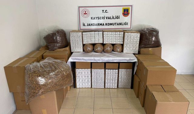 Kayseri'de 200 kilogram kaçak tütün ele geçirildi