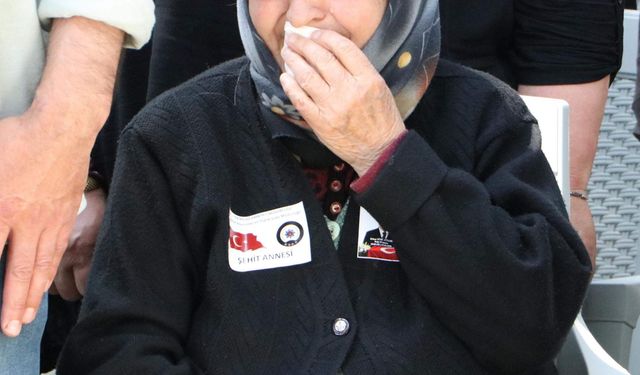 Şehit eşinin tabutunu omuzladı