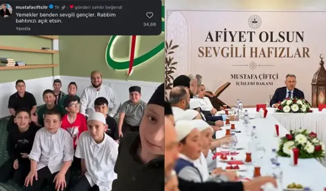 Bakan Çiftçi’den Hafız Öğrencilere Jest
