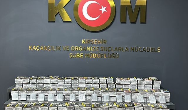 Kırşehir'de 24 bin 400 dolu makaron ele geçirildi