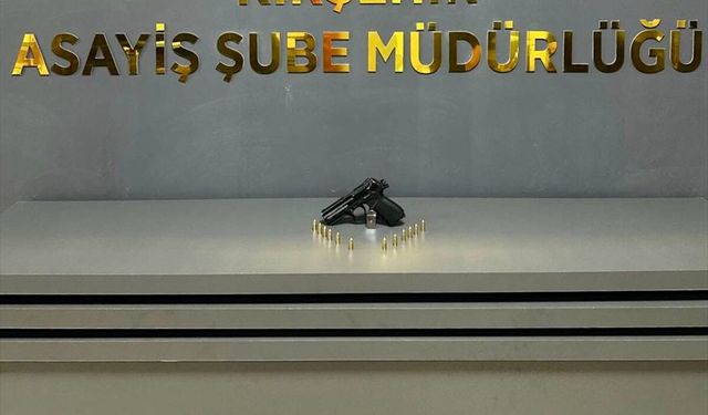 Kırşehir'de ruhsatsız tabanca ele geçirildi