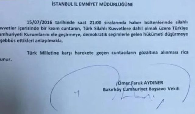 15 Temmuz Gecesi İlk Gözaltı Talimatlarını Veren Savcı O Geceyi Anlattı