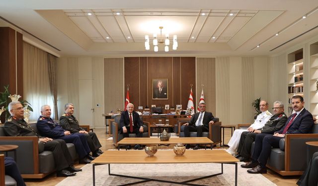 KKTC Cumhurbaşkanı Erhürman, Bakan Güler'i kabul etti