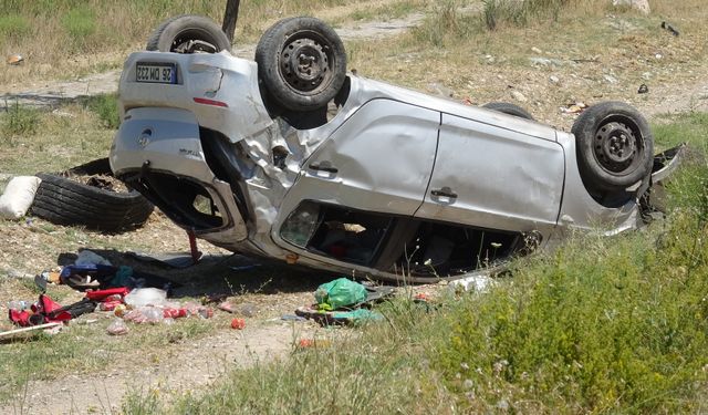 Konya'da Otomobil takla attı: 1 ölü,