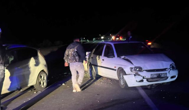 Koyun sürüsüne 3 araç çarptı: 3 yaralı, 6 koyun öldü