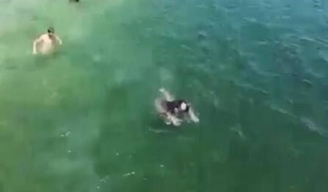 Boğulma tehlikesi geçiren vatandaş dron sayesinde kurtarıldı