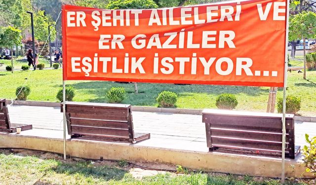 Güvenpark'ta Hak Nöbeti: Er gazileri eşit hak istiyor