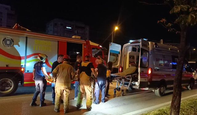 Bursa'da otomobil araziye savrulup takla attı