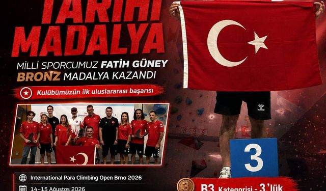 Görme engelli milli sporcu Fatih Güney'den madalya!