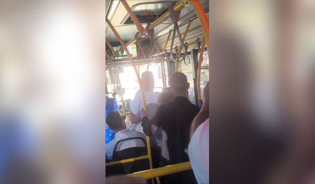 Halk otobüsünde yumruklu kavga